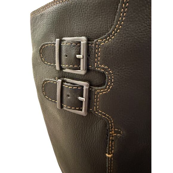 B.O.C. Women's Oliver Leather Knee-High Riding Boots Brown- Black 7.5 - Picture 5 of 8